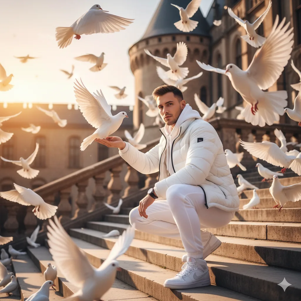 Birds fly by - AI prompt in category Photography