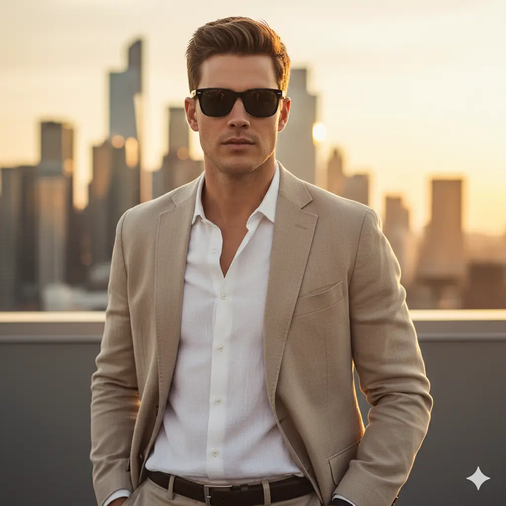 Rooftop - AI prompt in category Cinematic Portrait