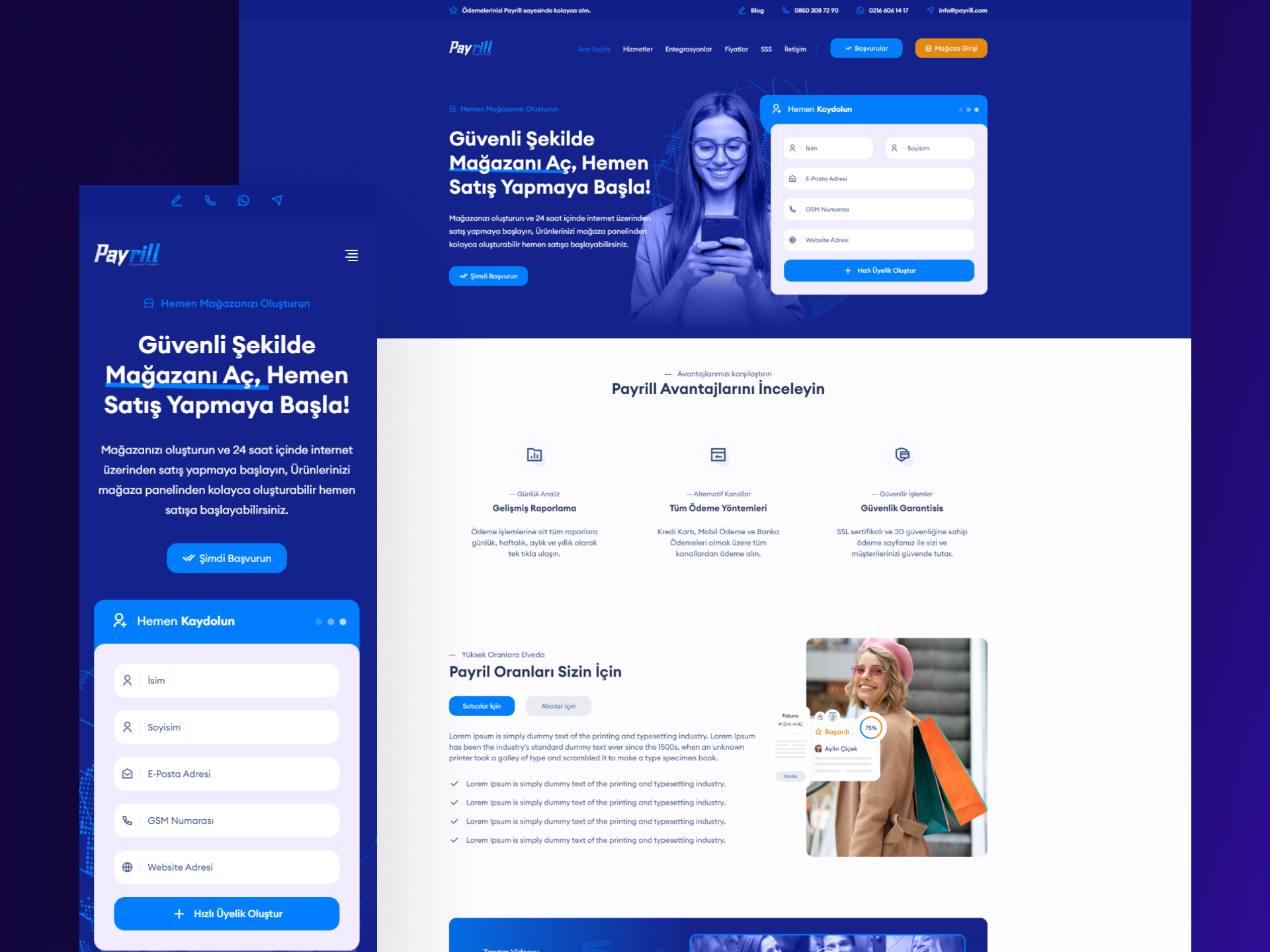 Payrill – E-Commerce Payment Platform Interface